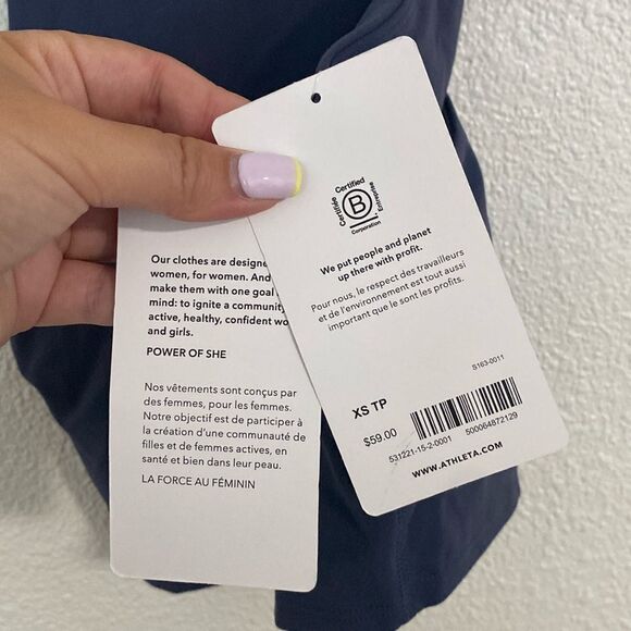 2- NWT-Athleta- long line sports bras- size XS - Picture 7 of 16